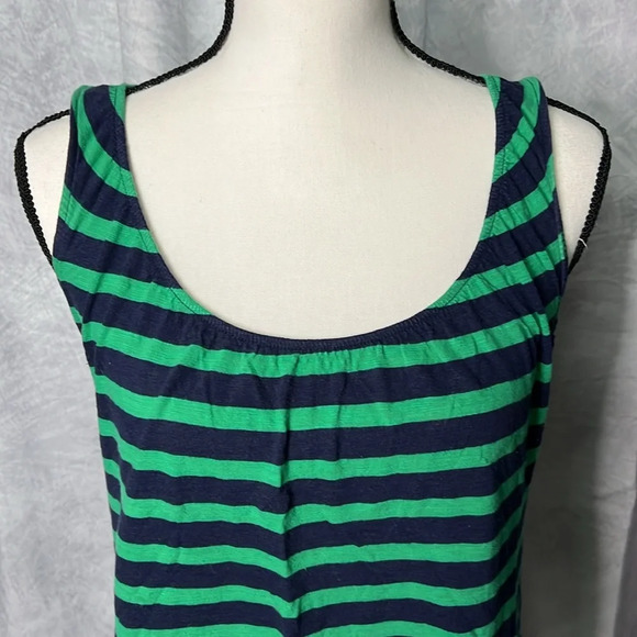 Motherhood Maternity Green and Navy Striped Nursing Tank - size Small - Picture 2 of 8